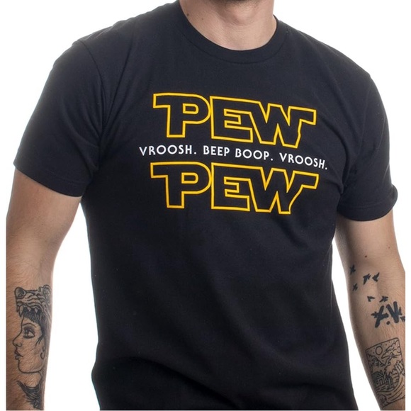 Star Wars Other - Men’s PEW PEW Star Wars Funny Sci-Fi Graphic T-Shirt size Small